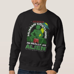 Sweatshirt Science Fiction Alien Croyant Costume Party Ufo