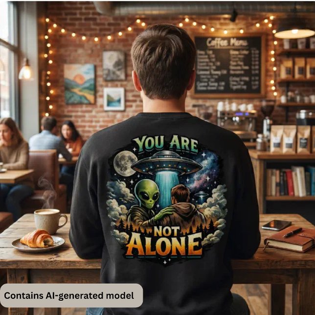 Sweatshirt Science-fiction Cosmique - Vous n'êtes pas seul Ex (Créateur téléchargé)