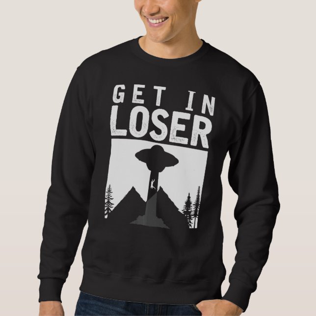 Sweatshirt Science-fiction Ufo Abduction Alien Croyant Alie (Devant)