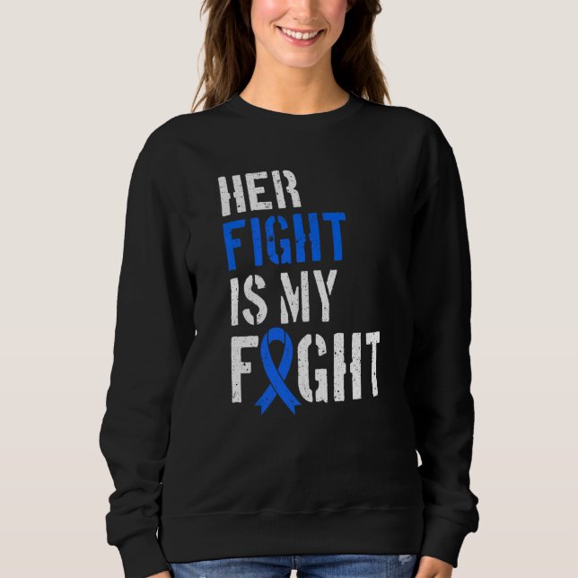 Sweatshirt Sclérose latérale amyotrophique Ruban bleu Son Com (Devant)