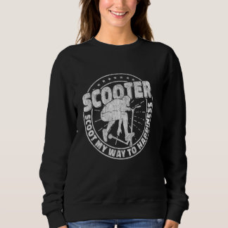 Sweatshirt Scoot mon chemin vers le bonheur vintage Scooter é
