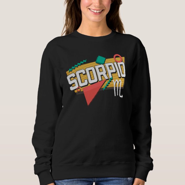 Sweatshirt Scorpio 90s Horoscope Zodiac Sign Astrology (Devant)