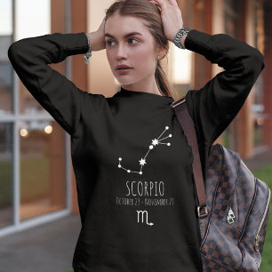 Sweatshirt Scorpio Constellation Zodiaque personnalisée