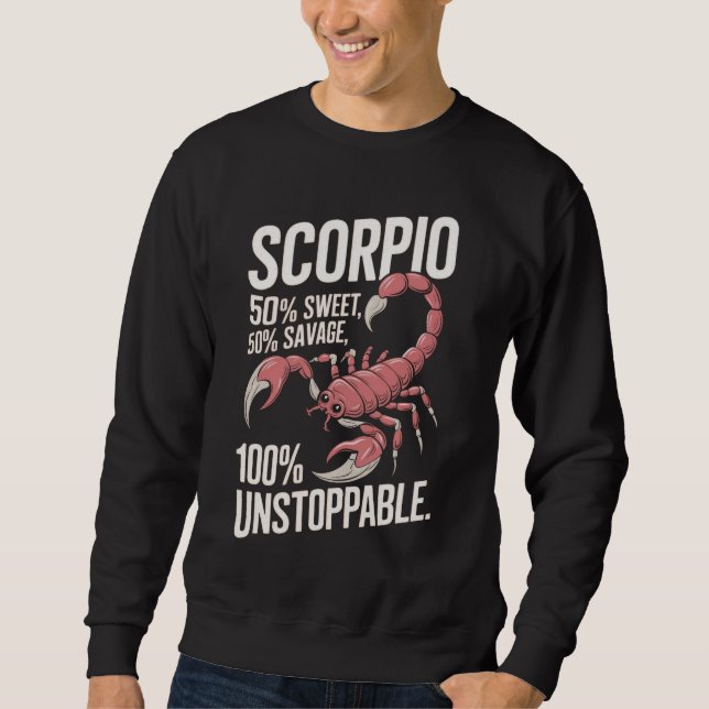 Sweatshirt Scorpio Zodiac Drôle Citation (Devant)