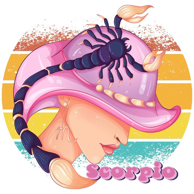 Sweatshirt Scorpion (Scorpio (October 23 - November 21):
"Mysteries Deep, Your Secrets You Keep!")