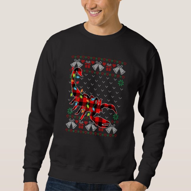 Sweatshirt Scorpion   Xmas Lights Ugly Christmas Sweater (Devant)