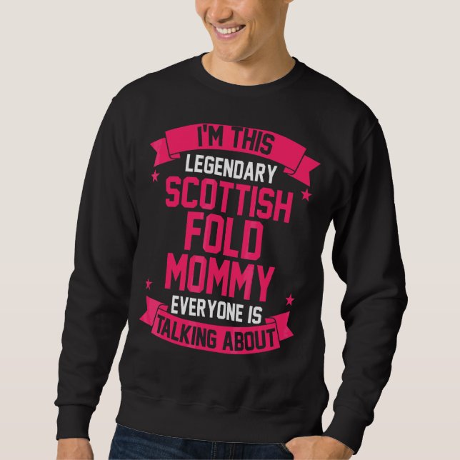 Sweatshirt Scottish Fold Mom (Devant)