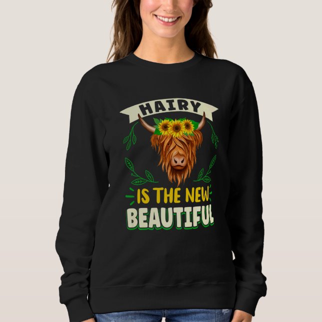 Sweatshirt Scottish Highland Cattle Cow Breeder Longhorn Hair (Devant)
