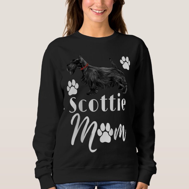 Sweatshirt Scottish Terrier Scottie Chien Maman (Devant)