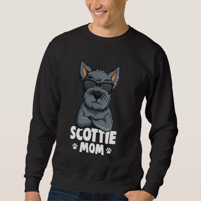 Sweatshirt Scottish Terrier Scottie Mom Chien (Devant)