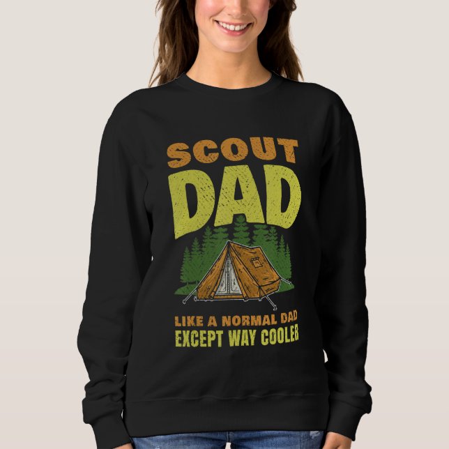 Sweatshirt Scout Dad Life Scouting  Hiking Happy Camper Camp  (Devant)