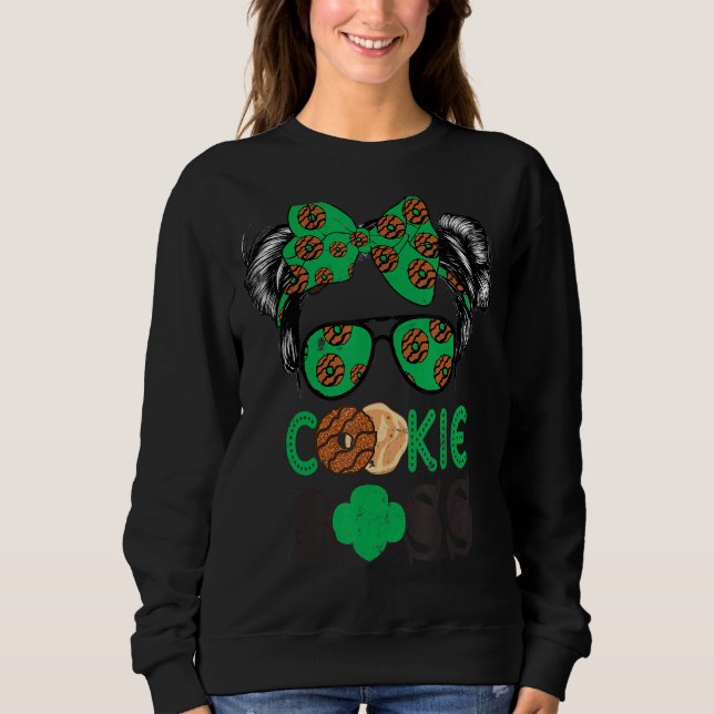 Sweatshirt Scout Pour Filles Cookie Boss Kidlife Messy Bun Su (Devant)