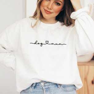 Sweatshirt Script Coeur de maman de chien