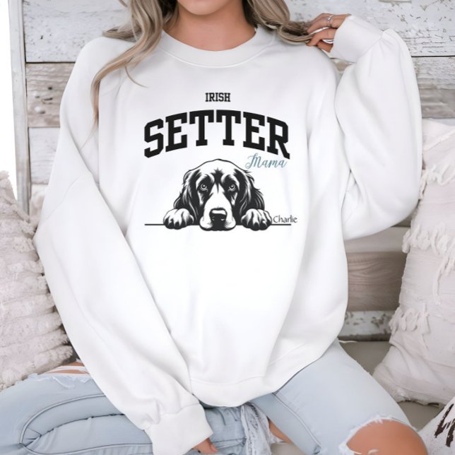 Sweatshirt Script de style varsity College Irish Setter Mama (Créateur téléchargé)