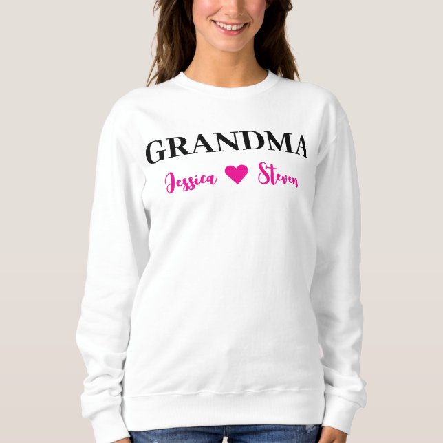 Sweatshirt Script Mamie Personnalisé (Devant)