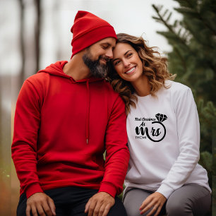 Sweatshirt script Mme personnalisé premier Noël