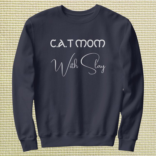 Sweatshirt Script personnalisé pour amoureux d'animaux Chat M (Créateur téléchargé)