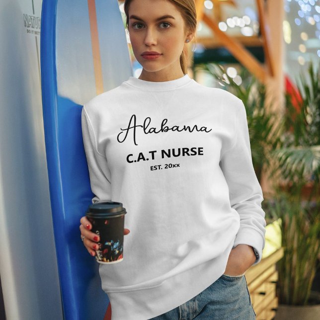 Sweatshirt Script personnalisé pour amoureux des chats Nom de (Créateur téléchargé)
