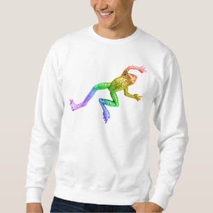 Sweatshirt Sculpture de grenouille aux couleurs de l'arc-en-c