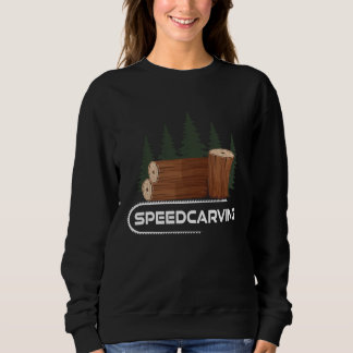 Sweatshirt Sculpture rapide de troncs d'arbres en figures en