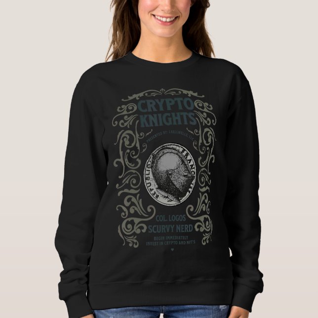 Sweatshirt Scurvy Nerd Présente Crypto Chevaliers Pour Devise (Devant)