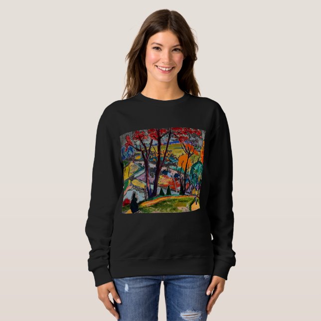 Sweatshirt Se perdre dans une nostalgie tranquille - Paysage (Devant entier)