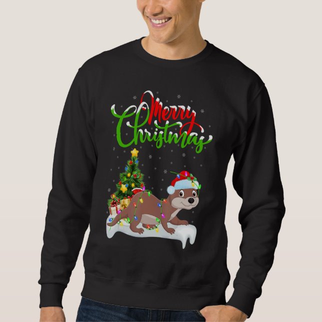 Sweatshirt Sea Otter   Xmas Decorations Santa Sea Otter Chris (Devant)