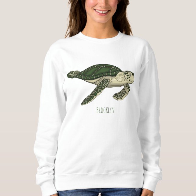 Sweatshirt Sea turtle cartoon (Devant)