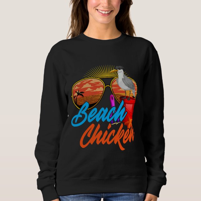 Sweatshirt Seagull Beach Poulet Animal (Devant)