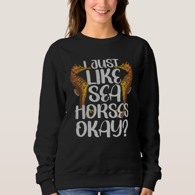 Sweatshirt Seahorse Mermaid Fish Water Ocean (Devant)
