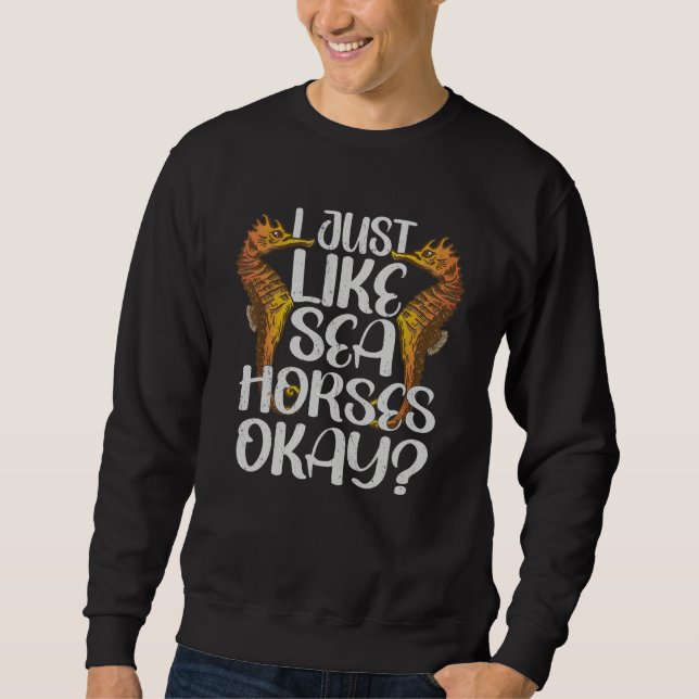 Sweatshirt Seahorse Mermaid Fish Water Ocean (Devant)