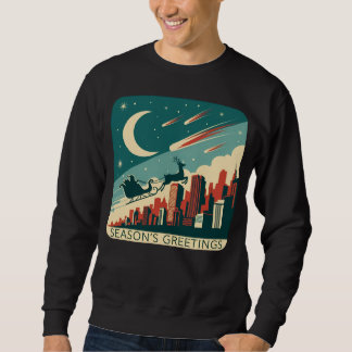 Sweatshirt Season’s Greetings (1) Retro Skyline Art