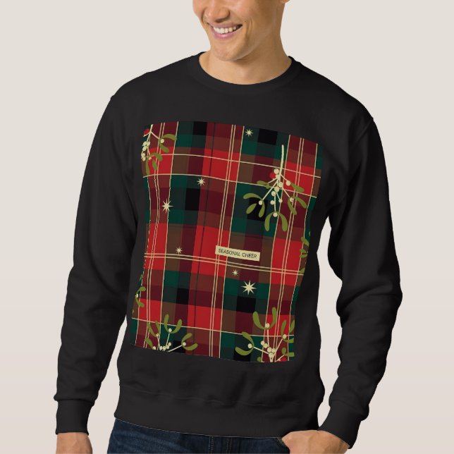 Sweatshirt Seasonal Cheer (1) Tartan Christmas Pattern (Devant)