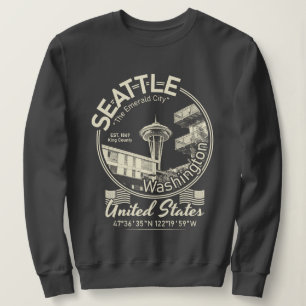 SWEATSHIRT SEATTLE CITY ICON - WASHINGTON VINTAGE