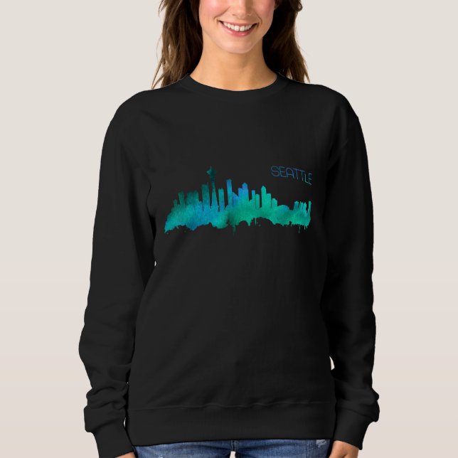 Sweatshirt Seattle Skyline (Devant)