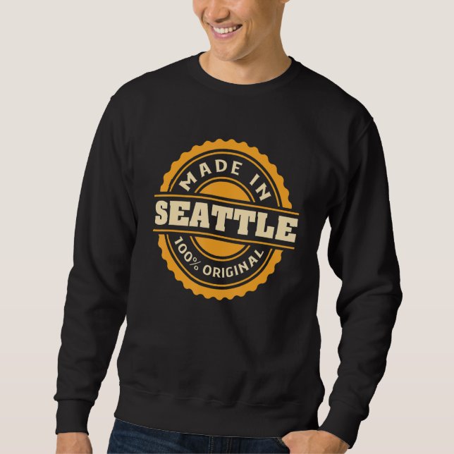 Sweatshirt Seattle Ville natale (Devant)