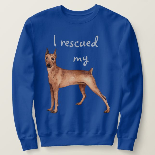 Sweatshirt Secourir allemand Pinscher (Design devant)