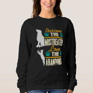 Sweatshirt Secourir L'Amour Mistréé L'Animal Abandonné Adopte