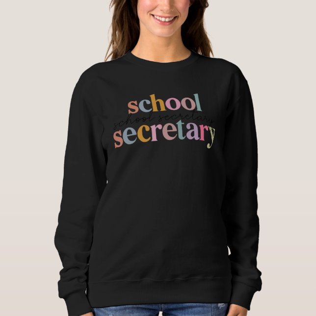 Sweatshirt Secrétaire de l'école  Équipe de bureau Assistante (Devant)