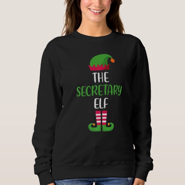 Sweatshirt Secretary Elf Family Matching Group Christmas Paja (Devant)