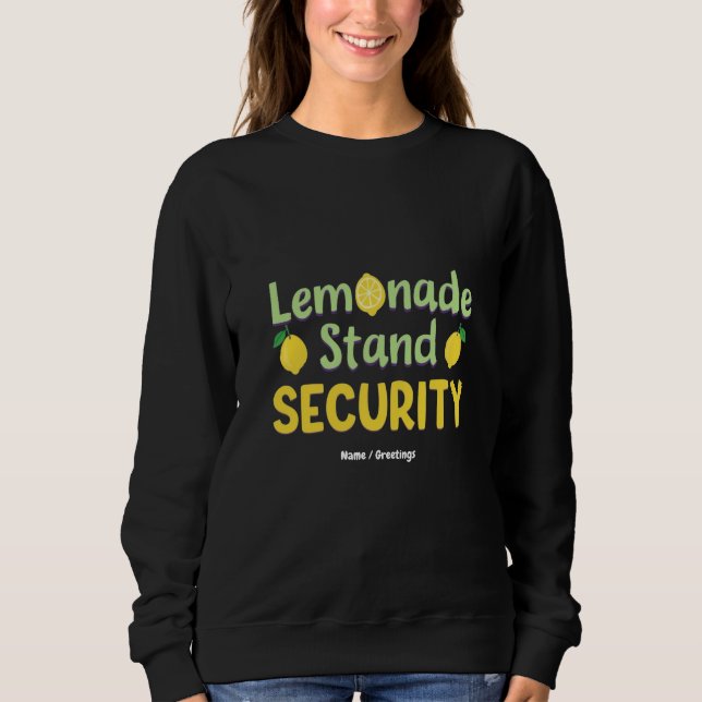 Sweatshirt Sécurité de stand de limonade drôle été agrumes PD (Devant)