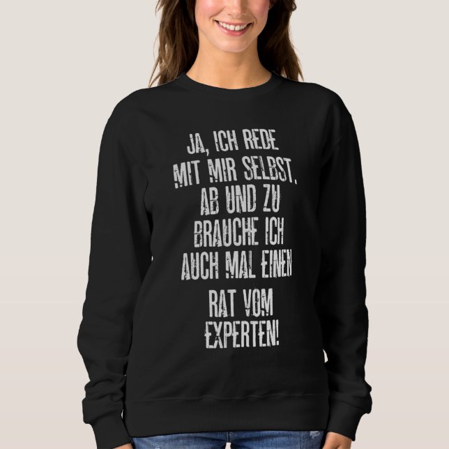 Sweatshirt Self Conversation Outfit Ironic Expert Fun (Devant)