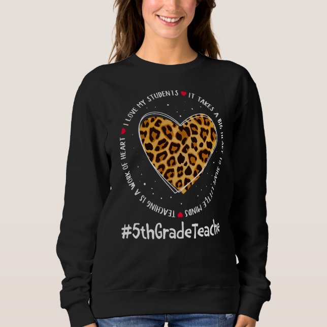 Sweatshirt Semaine d'appréciation de l'enseignant de 5e année (Devant)