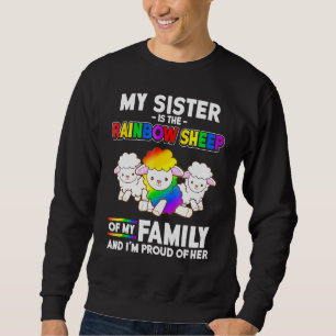 Sweatshirt Semaine gay pride Ma Soeur Est Arc-En-Ciel Mouton