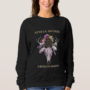 Sweatshirt Seneca Nation Amérindienne tribu Boho Floral Sk