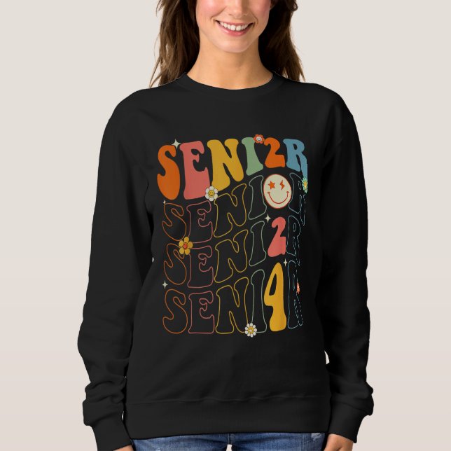 Sweatshirt Senior 2024 Retro Class of 2024  Back To School Gr (Devant)