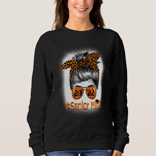 Sweatshirt Senior Mimi 2022 Basketball Senior Leopard Messy B (Devant)