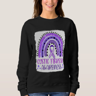 Sweatshirt Sensibilisation à la fibrose kystique Bleu arc-en-