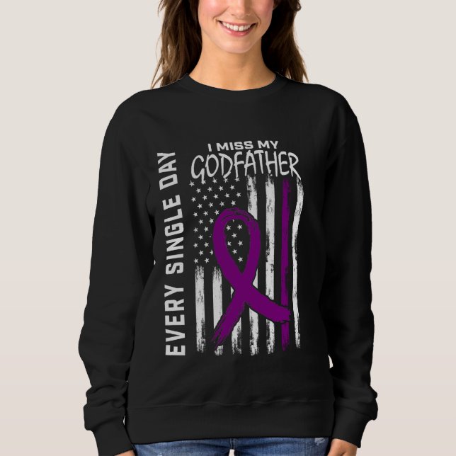 Sweatshirt Sensibilisation à la maladie d'Alzheimer Drapeau a (Devant)