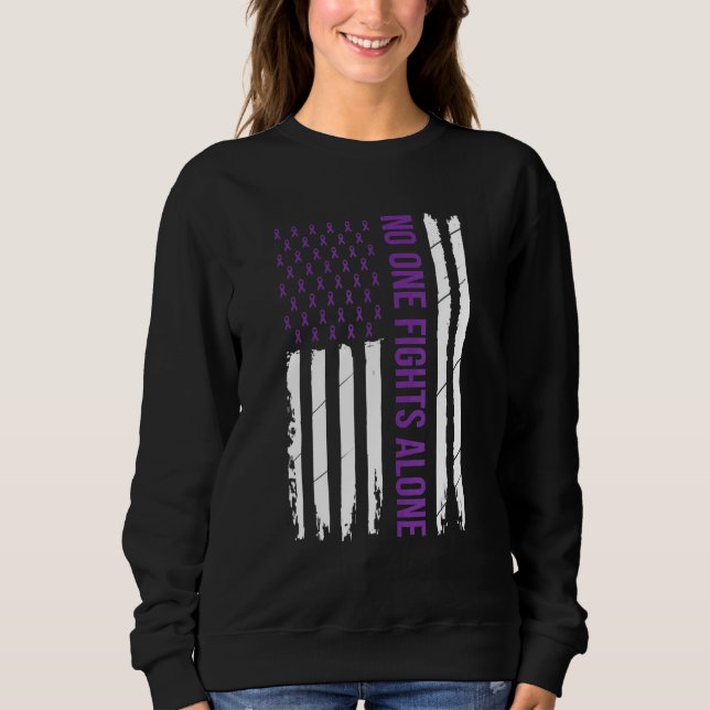 Sweatshirt Sensibilisation à la maladie d'Alzheimer Ruban pou (Devant)